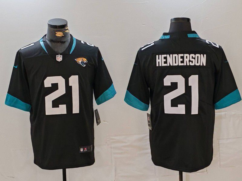 Men Jacksonville Jaguars #21 Henderson Black 2024 Nike Vapor Limited NFL Jersey->nfl hats->Sports Caps